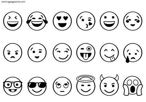 emoji coloring pages|Emoji Coloring Pages (Free PDF Printables)